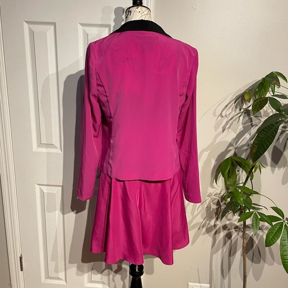 NWOT Fuchsia Cutouts Fit Flare Bright Neon Strap Nigh tout club festival bicolor - Picture 5 of 6